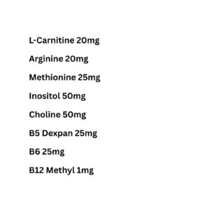 Certificate of analysis for LC216 (L-Carnitine|B12|B6|Choline)