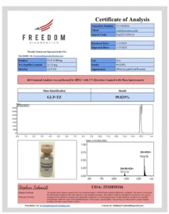 Certificate of analysis for GLP-2 (TRZ) 20mg