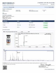 Certificate of analysis for AICAR 50mg