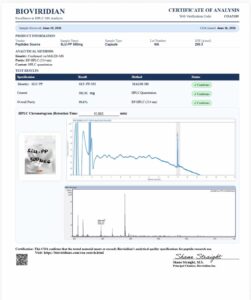 Certificate of analysis for SLU-PP-332 (500mcg x 100)